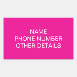 Uni-Storage-Box-Etikett bewegen Rechteckiger Aufkleber