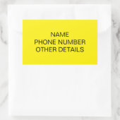 Uni-Storage-Box-Etikett bewegen Rechteckiger Aufkleber (Tasche)