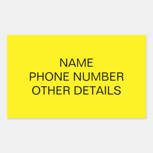 Uni-Storage-Box-Etikett bewegen Rechteckiger Aufkleber (Vorderseite)