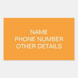 Uni-Storage-Box-Etikett bewegen Rechteckiger Aufkleber