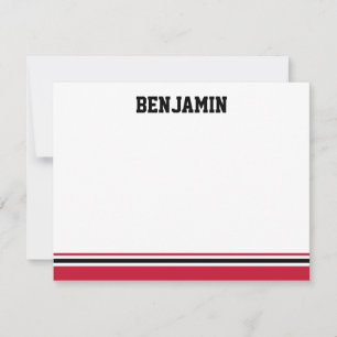 Uni Stripe Bar Mitzvah Danke Karte