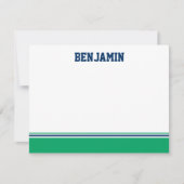 Uni Stripe Bar Mitzvah Danke Karte (Vorderseite)