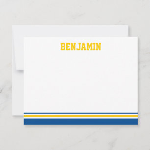 Uni Stripe Bar Mitzvah Danke Karte