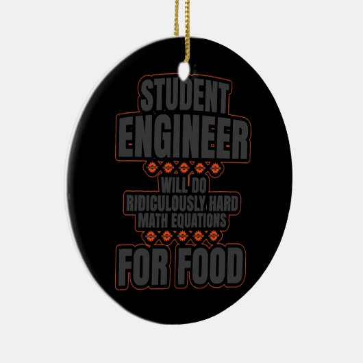 Uni-Student-Abschluss des Funny Student Engineers Keramik Ornament (Rechts)