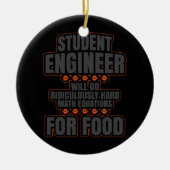 Uni-Student-Abschluss des Funny Student Engineers Keramik Ornament (Vorne)