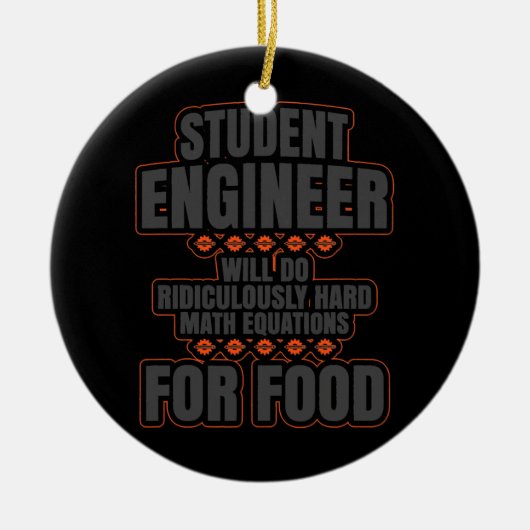 Uni-Student-Abschluss des Funny Student Engineers Keramik Ornament (Vorne)