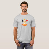 Uni Student Funny Highway Marker Traffic Cone T-Shirt (Vorne ganz)