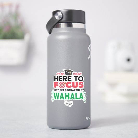 Uni Student Grad Vibes NO WAHALA Aufkleber (HydroFlask)