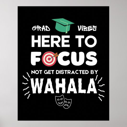 Uni Student GRAD VIBES No Wahala Dorm Room Poster (Vorne)
