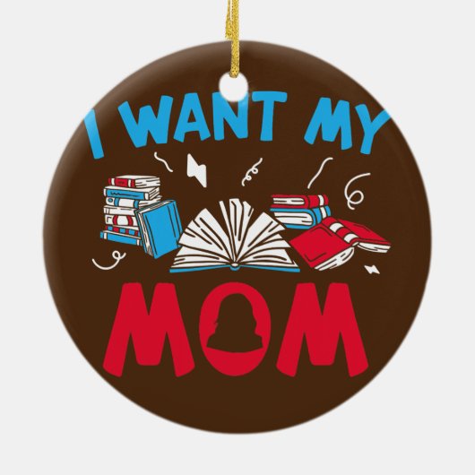 Uni Student I Wollte Mama Uni Keramik Ornament (Hinten)