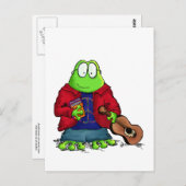 Uni Student Nerd Frog Postkarte (Vorne/Hinten)