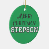 Uni Student Text Frohe Weihnachten Stepson Keramik Ornament (Rechts)
