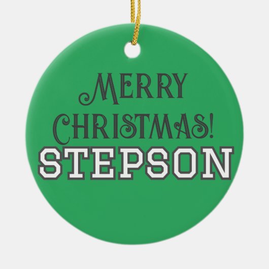 Uni Student Text Frohe Weihnachten Stepson Keramik Ornament (Vorne)