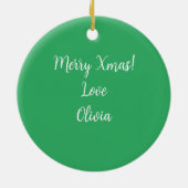 Uni Student Text Frohe Weihnachten Stepson Keramik Ornament (Hinten)