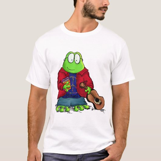 Uni-Studenten-Frosch Michael (personalisiert) T-Shirt (Vorderseite)