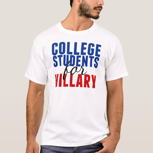 Uni-Studenten für Hillary T-Shirt (Vorderseite)