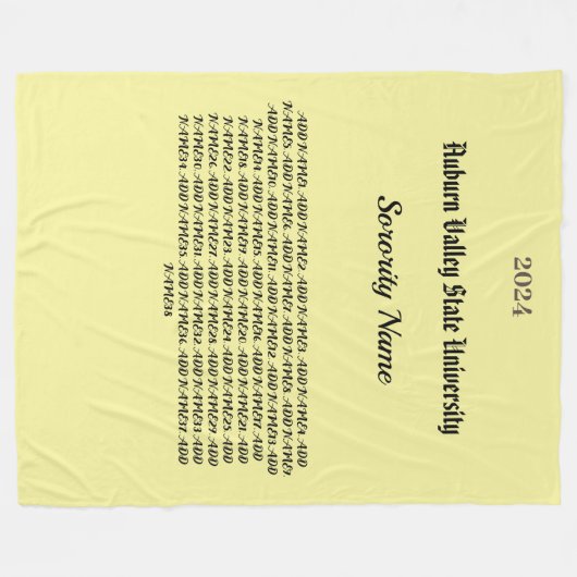 Uni Studentinnenverbindung personalisieren Fleece  (Vorderseite (Horizontal))