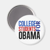 Uni Studierende für Obama Magnet (Vorderseite/Rückseite)