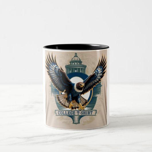Uni T - Shirt: Hawk-Logo Zweifarbige Tasse (Mittel)