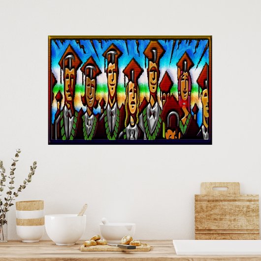 Uni Tech oder High School Graduate Print Poster (Küche)