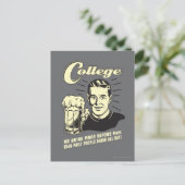 Uni: Trinken Sie vor 9.00 Uhr Postkarte (Stehend Vorderseite)