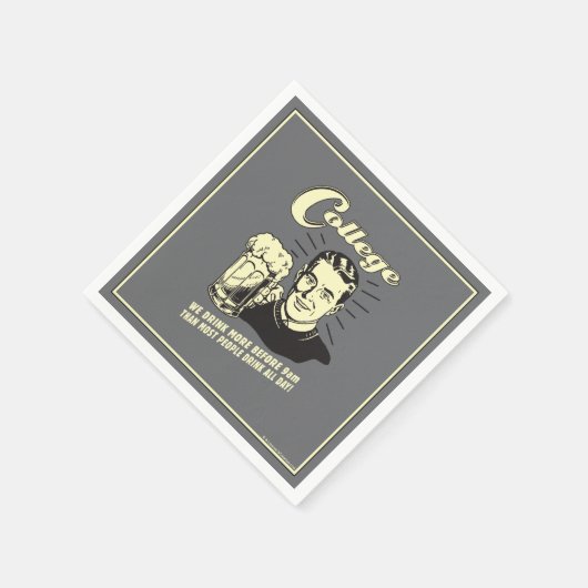 Uni: Trinken Sie vor 9.00 Uhr Serviette (Ecke)