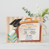 Uni Trunk Party Einladung. Graduierungspartei Einladung (Stehend Vorderseite)