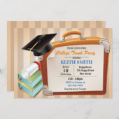 Uni Trunk Party Einladung. Graduierungspartei Einladung (Vorne/Hinten)