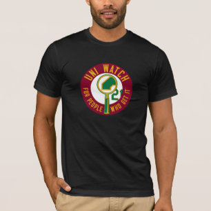 Uni Uhr: Burgunder-Lupe T-Shirt