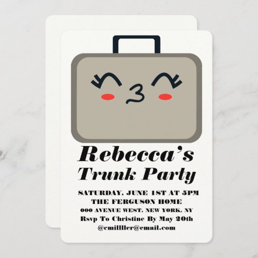 Uni und Trunk-Party Einladung (Vorne/Hinten)