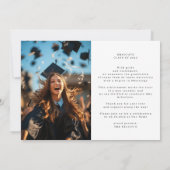 Uni University 4 Foto Classic Graduate Ankündigung (Rückseite)