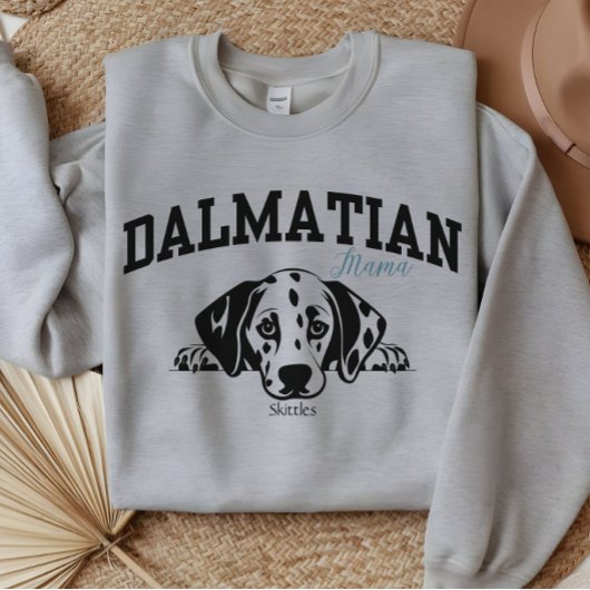 Uni Varsity Script Dalmatiner Mama Dog Lover Sweatshirt