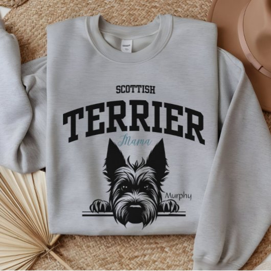 Uni Varsity Script Scottish Terrier Mama Sweatshirt