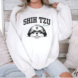 Uni Varsity Script Shih Tzu Mama Dog Lover Sweatshirt
