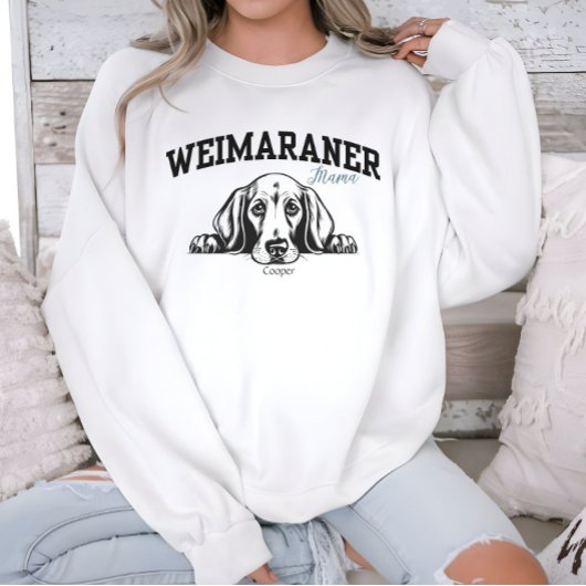 Uni Varsity Script Weimaraner Mama Sweatshirt