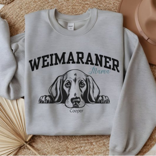 Uni Varsity Script Weimaraner Mama Sweatshirt