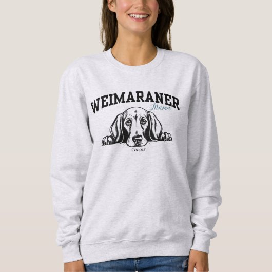 Uni Varsity Script Weimaraner Mama Sweatshirt (Vorderseite)