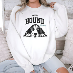 Uni Varsity Style Basset Hound Mama Dog Lover Sweatshirt