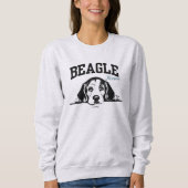 Uni Varsity Style Script Beagle Mama Dog Lover Sweatshirt (Vorderseite)