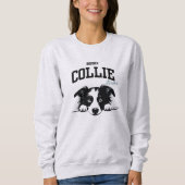 Uni Varsity Style Script Border Collie Mama Sweatshirt (Vorderseite)