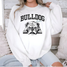 Uni Varsity Style Script Bulldog Mama Dog Liebe Sweatshirt