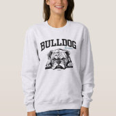Uni Varsity Style Script Bulldog Mama Dog Liebe Sweatshirt (Vorderseite)