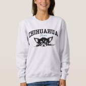 Uni Varsity Style Script Chihuahua Mama Sweatshirt (Vorderseite)