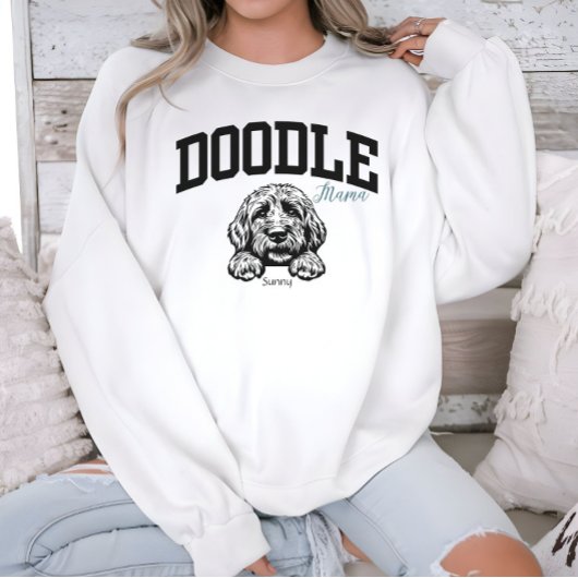 Uni Varsity Style Script Doodle Mama Sweatshirt
