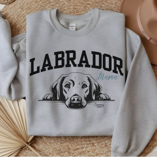 Uni Varsity Style Script Labrador Mama Sweatshirt