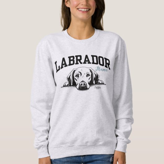 Uni Varsity Style Script Labrador Mama Sweatshirt (Vorderseite)