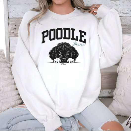 Uni Varsity Style Script Poodle Mama Sweatshirt
