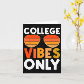 Uni vibes only Funny Student Back to School Karte (Gelbe Blume)