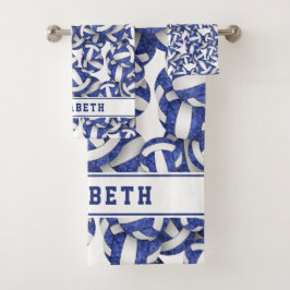 Uni Volleyballspielermädchen nennen blau Badhandtuch Set