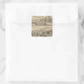 Uni von Frauen, Rädern Quadratischer Aufkleber (Tasche)